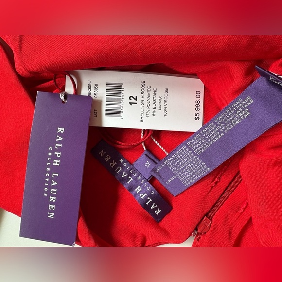 Ralph Lauren Collection Purple Label Spring 2013 Red Long Dress Evening Gown 12 - Picture 15 of 16